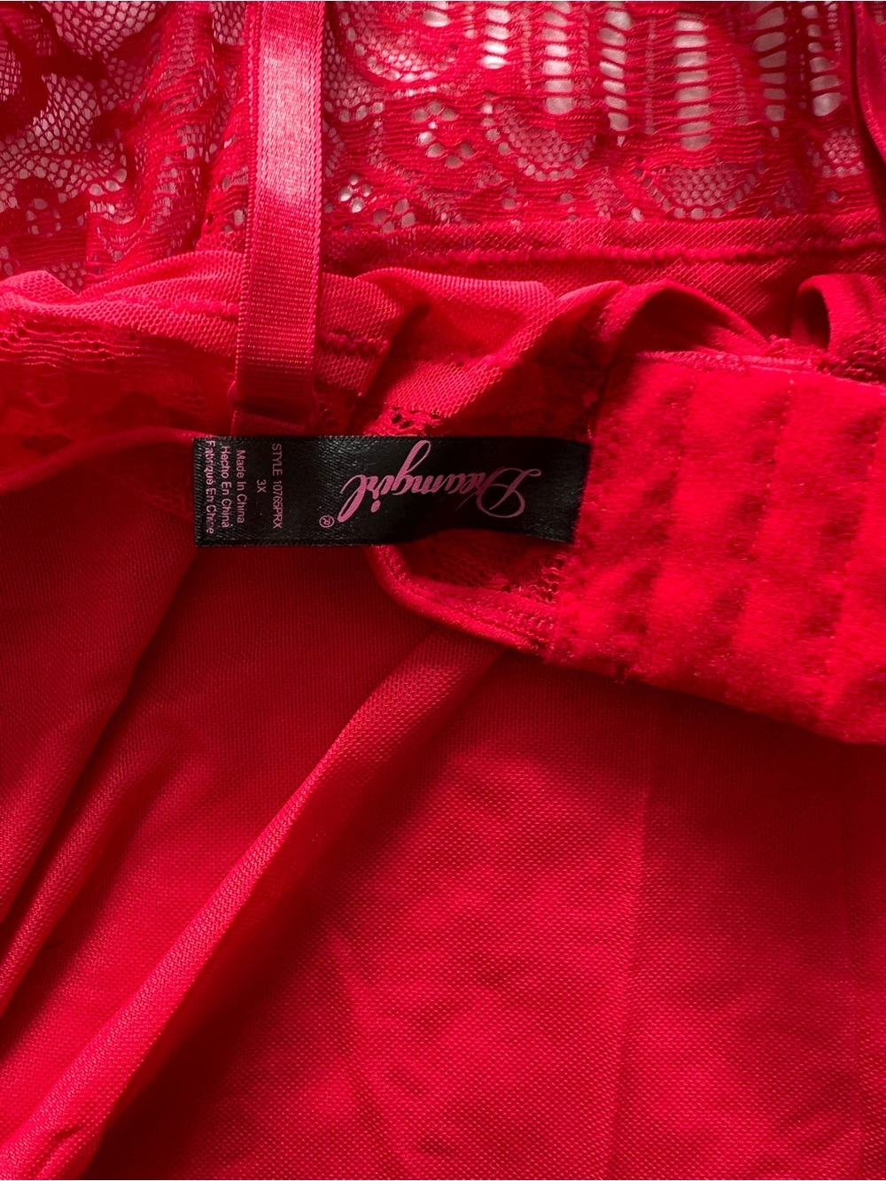 Bundle of 2 Red Lace Pure Romance Lingerie Nightgowns Size 3X - Picture 6 of 13